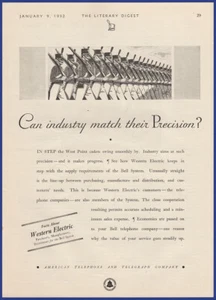 Vintage 1932 AMERICAN TELEPHONE & TELEGRAPH BELL SYSTEM Phone Ephemera Print Ad - Picture 1 of 1