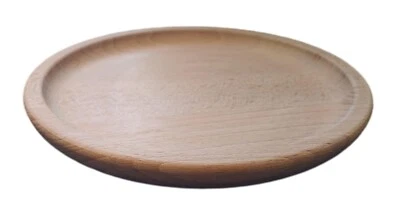 Round Wooden Serving Tray Beech Wood 18cm Diameter Durable & Stylish Kitchen - Image 1 of 4