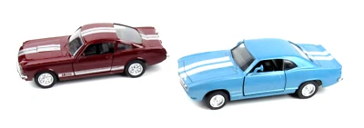 New-Ray Diecast 1966 Shelby GT & 1967 Camaro Z28 Muscle Cars 1/32 Scale - Image 1 of 2
