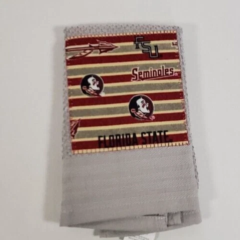 Florida State Seminoles Bar Kitchen Towel Gray Stitched Cotton New Cover