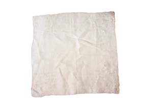 VTG Ladies Hanky Handkerchief Pale Peach Soft Lightweight Cotton 11" Square - Picture 1 of 4
