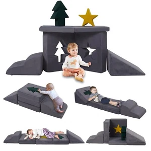 Foam Climbing Blocks for Toddlers, Soft Indoor Play Gym with Convertible Shap... - Picture 1 of 6