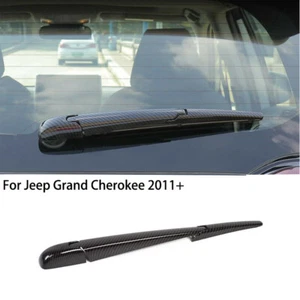 Exterior Rear Window Wiper Cover Trim For Jeep Grand Cherokee 2011+ Carbon fiber - Bild 1 von 6