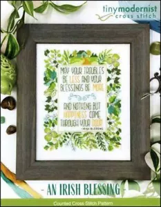 An Irish Blessing by Tiny Modernist cross stitch pattern - Picture 1 of 1