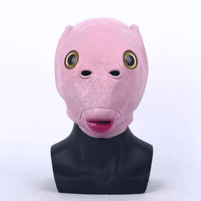 Cosplay Pink Fish Full Head Masks Halloween Party Dress Up Masquerade Mask Props - Image 1 of 4