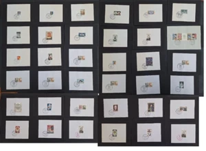 1964 France set of 36 Postage Stamps with 1st Day cancels on piece - Picture 1 of 15