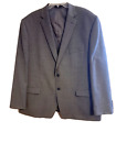 Michael Strahan Collection Blazer Suit Jacket And Vest 50R Charcoal Gray