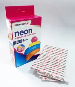 NEU Neon verschiedene Pflaster 80er-Pack 4er-Größen Masterplast Catering Kinder hell