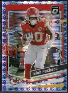 ISIAH PACHECO 2023 DONRUSS OPTIC NFL SHIELD PULSAR PRIZM /32 CHIFS #90 - Bild 1 von 2