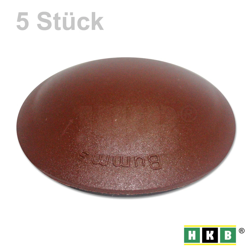5 BUMMS Türpuffer, Ø 60mm Höhe: 15mm, braun, Kunststoff, Klebefläche, 50372 - Bild 1 von 1