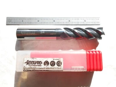 全新 ACCUPRO 美国惠普 3/4 英寸直径。 X 2-1/4 英寸 LOC X 5 英寸 OAL CC 4FL 碳化物方形端子 — 第 1/4 张图片