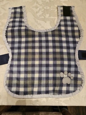 Dog SMALL Coat / Vest. Cozy Plaid Sweater & on Reverse is Waterproof  Style. - Image 1 of 4