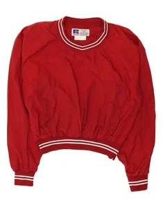 RUSSELL ATHLETIC Womens Oversized Pullover Tracksuit Top UK 10 Small Red BH25 - Picture 1 of 3
