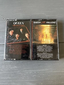 Queen - Live Killers & Greatest Hits - Vintage Cassette Tape Lot (2) - Foto 1 di 7