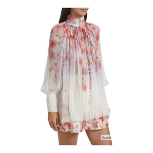 Damen Zimmermann Floral Crush Plissee Bluse Größe 4 (0) - Bild 1 von 12