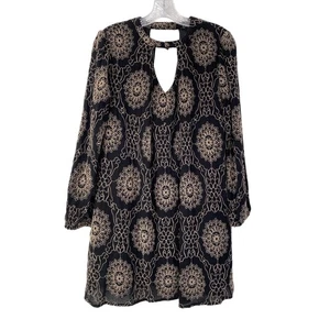 Altar'd State Boho Floral Embroidered Mini Shift Dress Size S Babydoll Feminine - Picture 1 of 12