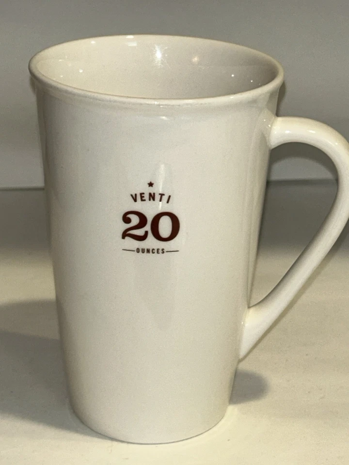 TAZA DE CAFÉ STARBUCKS VENTI 20 ONZAS TAZA TÉ CERÁMICA BLANCA Foto 1 de 4