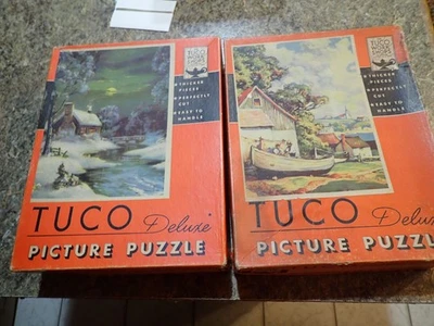 Lot of 2 Vintage over over 300-500 pcs Tuco Picture Puzzle Tuco Work Shops - Image 1 of 4