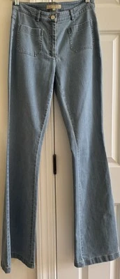  Pantalones de mezclilla elásticos altos talla 6 con bolsillos con parche Michael Kors nuevos sin etiquetas  Foto 1 de 4