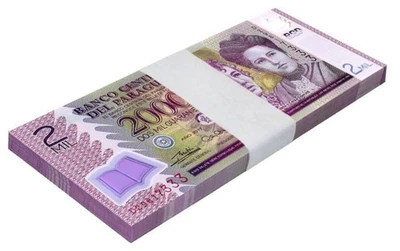 Paraguay 2000 Guaranies, 2017, P-228d, UNC Polymer X 100 PCS Bundle Pack - Image 1 of 2