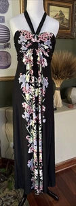 Soma by Chico's Floral Empire Halter Maxi Dress M - Picture 1 of 6