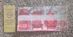 1989 London Transport Museum Tickets - Used - Imagen 1 de 2
