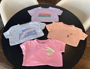 J.Crew Crewcuts Girls Graphic T-Shirts Size XL 12-14 Lot Of 4 Preowned - Picture 1 of 14