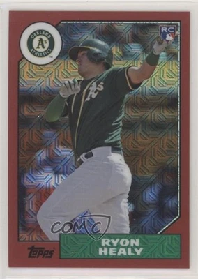 Topps Silver Pack 1987 2017 diseño cromo rojo/20 Ryon Healy #87-RH Rookie RC Foto 1 de 2