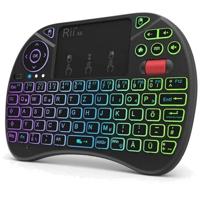 Mini Tastatur Mit Touchpad, 2,4 GHz Kabellos, Smart TV, 8 Farbige Hintergrund... - Bild 1 von 4