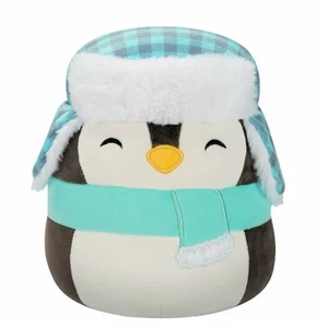 Squishmallows 5" Luna the Penguin in Trapper Hat - Picture 1 of 1