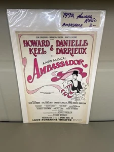 Howard Keel "AMBASSADOR" Danielle Darrieux 1972 Broadway Musical FLOP Flyer - Bild 1 von 3