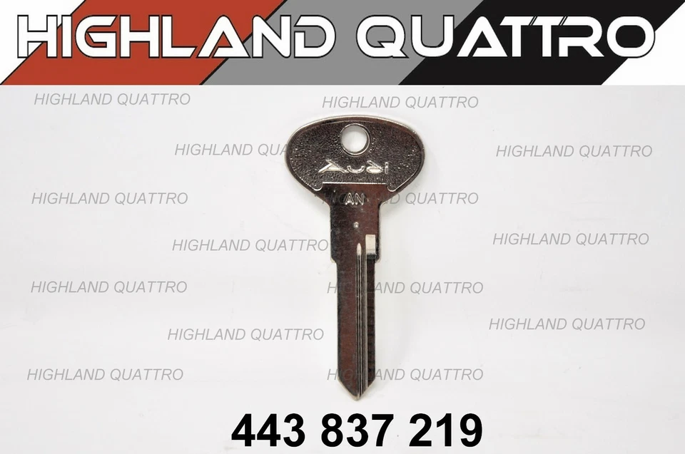 Audi ur quattro / cupé / 80 / 90 genuino NUEVO llave secundaria en blanco 443837219 Foto 1 de 1
