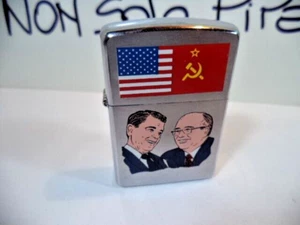 zippo lighter 200srg R&G reagan gorbaciov NUOVO NEW AGE 1990 - Imagen 1 de 8