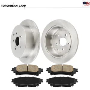 REAR Disc Rotors + Brake Pads for Toyota Sienna Highlander Lexus RX350 RX450h - Imagen 1 de 10