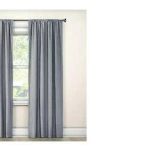 Curtain panel light blocking 42"W x 63"L medium gray rod pocket privacy 1pc - Picture 1 of 3