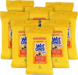 Wet for Pets Dog Wipes, Chamomile, Tropical Splash Scent, 240 Wipes (8x30 ct) - Picture 1 of 8