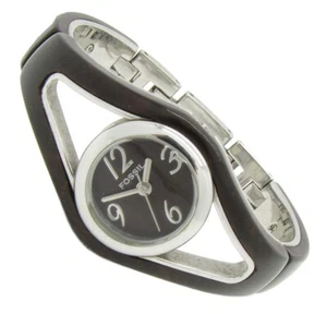 Fossil F2 pinzas reloj de pulsera mujer acero inoxidable madera marrón ES-1987 5ATM Ba nuevo S315 - Imagen 1 de 2
