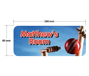 Cricket Türschild - personalisiertes Kinderzimmer Schild Jungen Mädchen - Bild 1 von 2