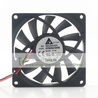 Delta EFB0824MB DC24V 0.14A 2.64W 8015 80x80x15 2Wire Axial Original Cooling Fan - Image 1 of 4