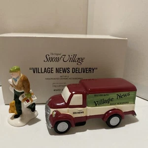 Dept 56 Village News Delivery Set Of 3 Handpainted Ceramic Accessory’s #54593 - Picture 1 of 9