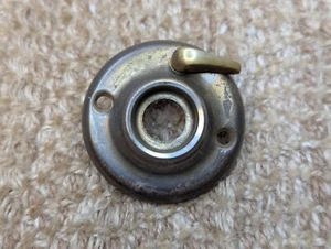 2" Antik Messing versilbert Stahl Rosette Rosette Schild für Türknauf mit Daumenschloss - Bild 1 von 8