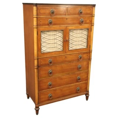 Fine Quality Kittinger Satinwood English Regency Inlaid Gentleman's Dresser - Image 1 of 4