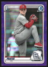 2020 Bowman Chrome Draft Purple Refractors #BD125 Levi Prater /250