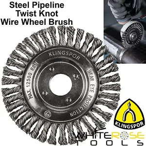 Klingspor Twist Knoten Draht Radbürste 115 mm 125 mm 178 mm Stahl Schweißnaht Reinigung Rost - Bild 1 von 5