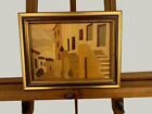 Vintage Sorrento Inlaid Marquetry Landscape Plaque from Italy with Certificate