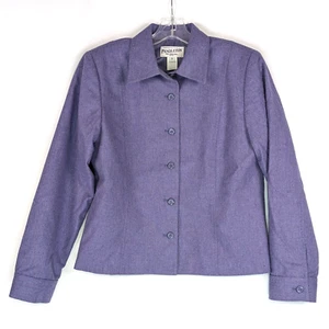 Vintage Womens Pendleton Petite 6P Shirt Jacket Purple Virgin Wool Overcoat - Picture 1 of 8