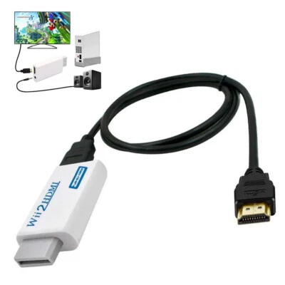 Wii zu HDMI Konverter Adapter mit 1,5m High Speed Konvertierungskabel BU - Bild 1 von 4