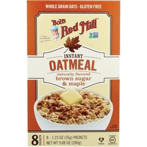 Bob's Red Mill Instant Oatmeal - Brown Sugar & Maple 8 Pkts - Picture 1 of 2