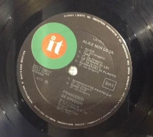 Francesco De Gregori – Alice Non Lo Sa VINILE Prima Edizione del 1973 VG+/VG - Foto 1 di 2