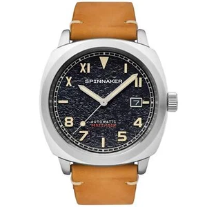 Spinnaker Hull California Automatic Black Tan Watch - Brand New - Picture 1 of 1